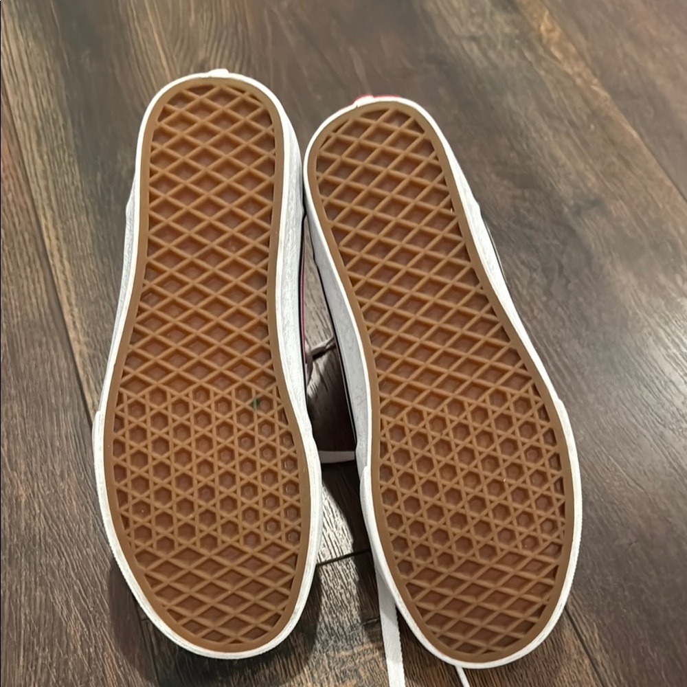 Vans Pink and White Women's Sneakers - Picture 7 of 10